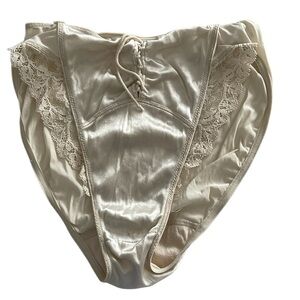 Vintage LOU Paris French satin and lace panty made in France